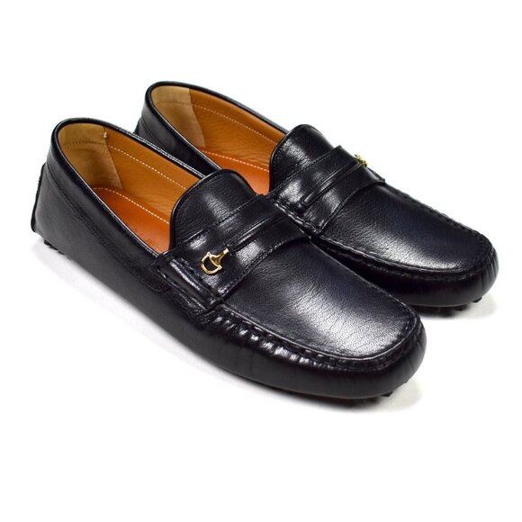 Gucci Half Horsebit Driver Loafers Size 8/US 8.5  Black Leather Shoes NIB - Picture 1 of 10